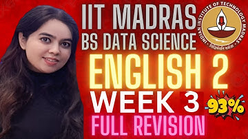 English 2 Week 3 FULL Revision! Important Topics For Exam! Foundation | IIT Madras BS Data Science