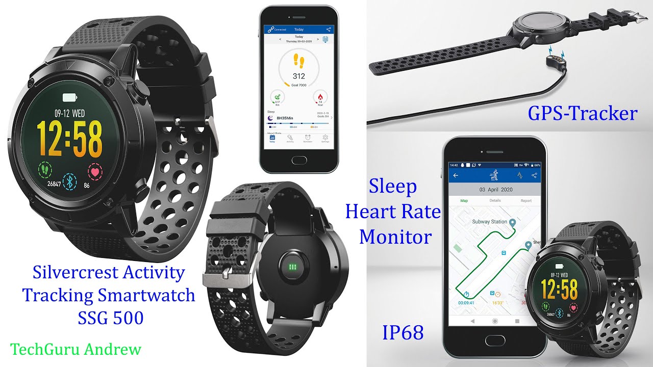 Silvercrest Activity Tracking Smartwatch SSG 500 A1 REVIEW - YouTube