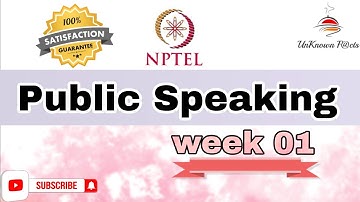 PUBLIC SPEAKING WEEK 1 ASSIGNMENT ANSWERS NPTEL 2024 l NPTEL #nptel #nptelanswer #share
