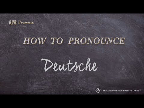 Wideo: Jak wymawiasz Deutsche?