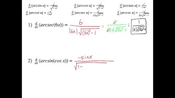 3.4 Differentiating Inverse Trigonometric Functions