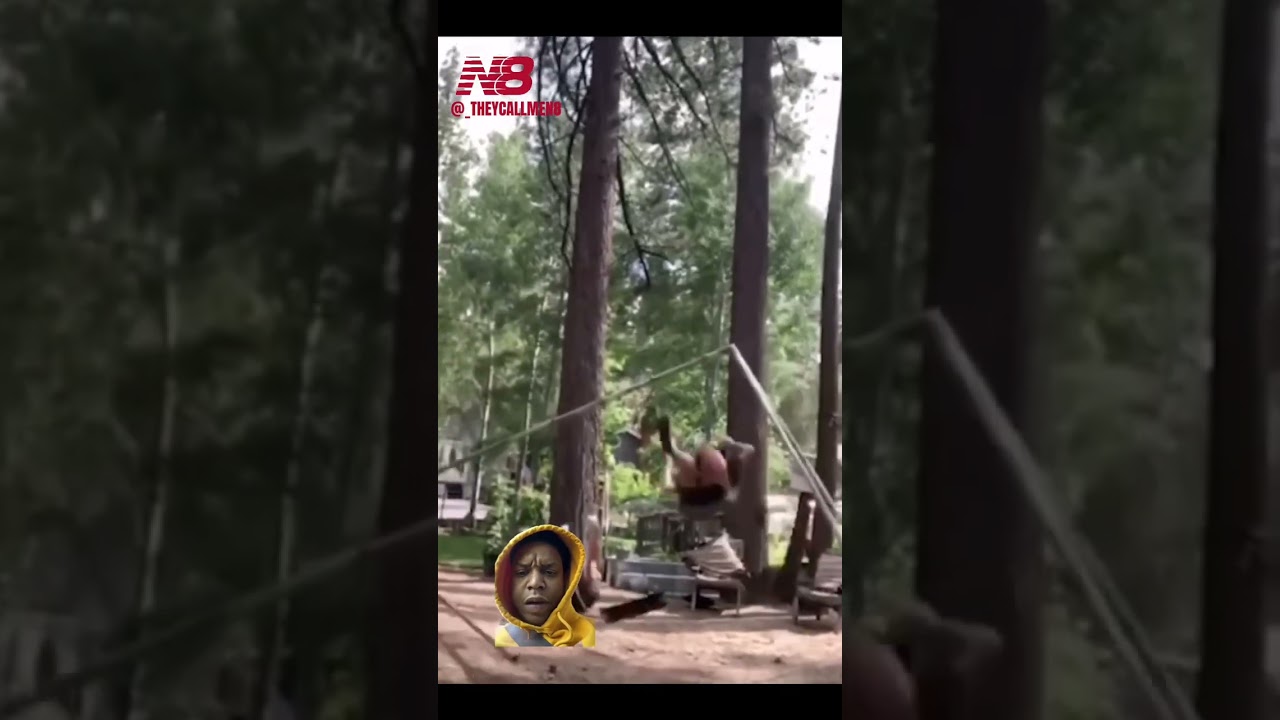 GREAT DAY TO FALL OFF A SWING SET