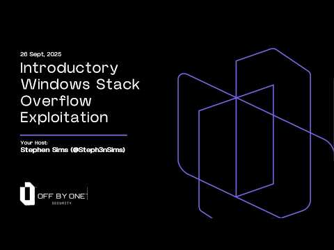 Introductory Windows Stack Overflow Exploitation