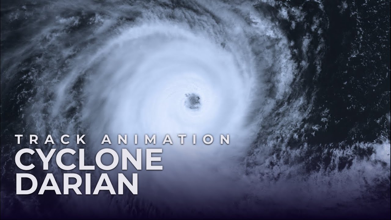 The Track of Cyclone Darian YouTube