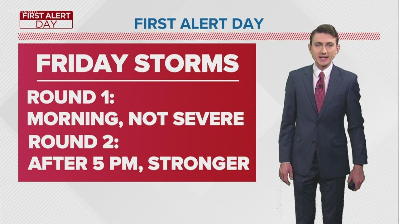 First Alert Forecast | First Alert Day issued for risk of severe storms ...