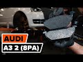 How to change front brake pads on AUDI A3 2 (8PA) [TUTORIAL AUTODOC]