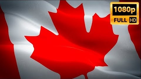 Canada Flag Wave Loop waving in wind. Realistic Canadian Flag background. Canada flag Full HD