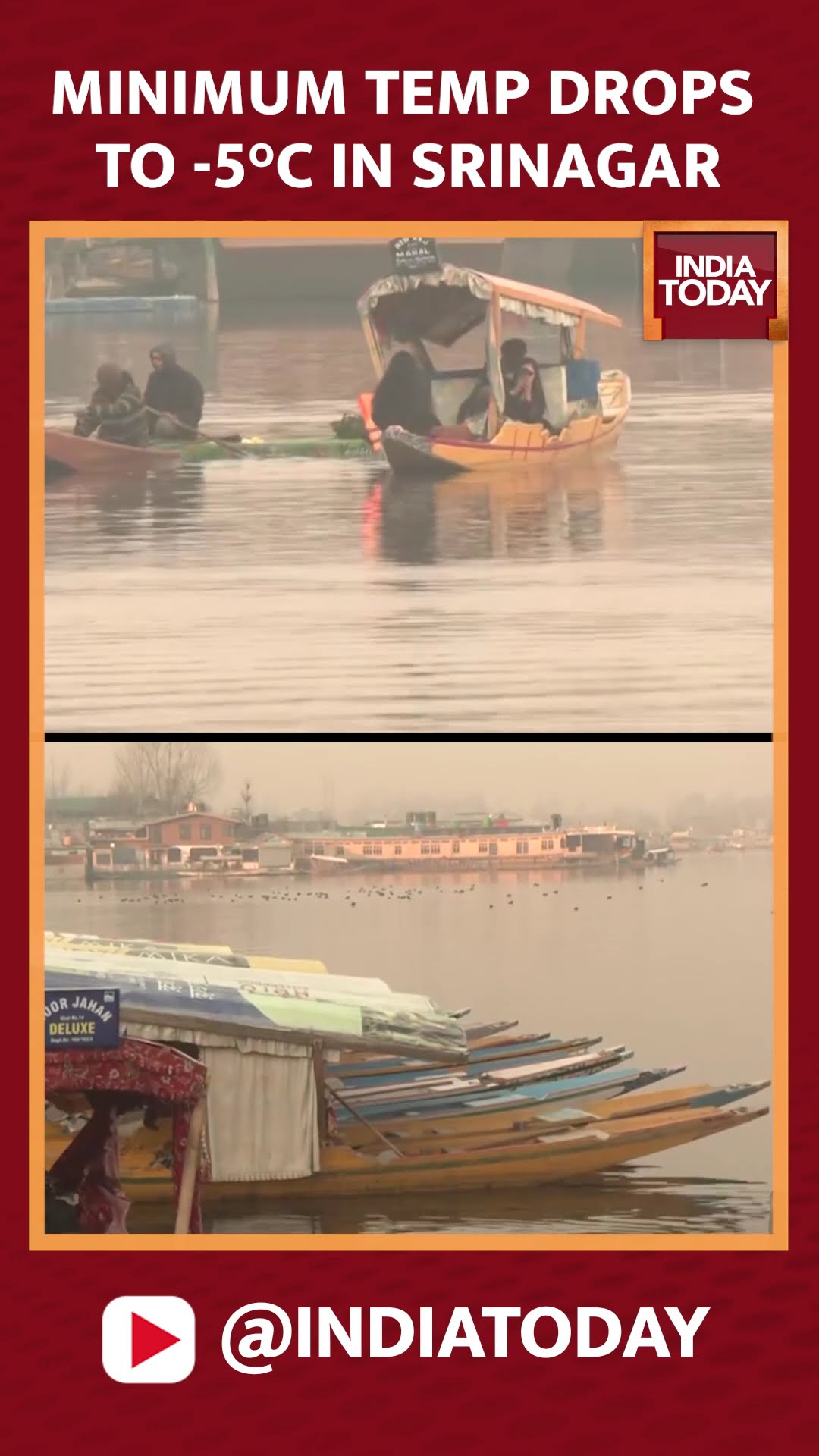 Srinagar Shivers As Minimum Temperature Plummets To 5°C - Winter's Grip | India Today