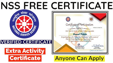 NSS Free Certificate | Free Certificate | National Level Quiz Certificate