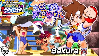 Super Gem Fighter Mini Mix \/ Pocket Fighter (Arcade 1997) - Sakura Kasugano  [Playthrough\/LongPlay]