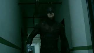 daredevil staircase fight Benny Hill theme