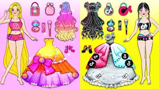 Social Network Rapunzel vs Wednesday Dress Up - Barbie Make New Costumes Contest ❤️ Woa Doll Stories