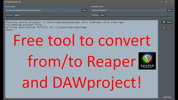 ProjectConverter 1.0 - Convert projects between Reaper and DAWproject supported by Bitwig/Studio One