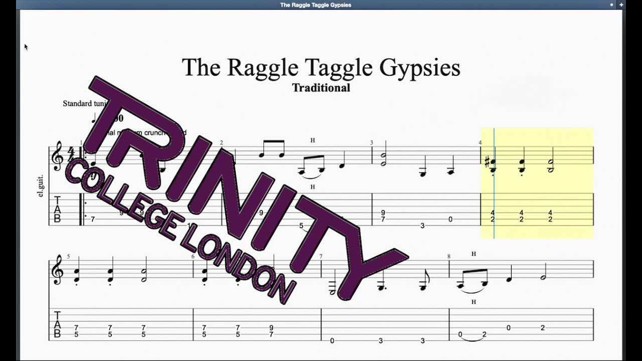 The Raggle Taggle Gypsies (2012 Syllabus) Trinity Grade 5 Guitar