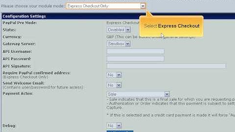 Express Checkout on CubeCart