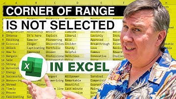 Excel - The Corner of My Selection Isn