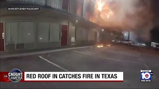 Red Roof Inn erupts in flames in Texas