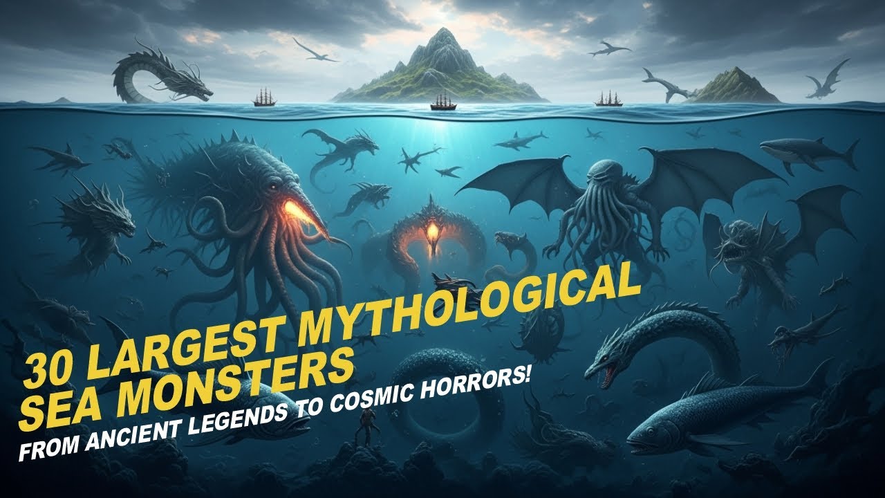 30 Largest Mythological Sea Monsters | Size Comparison 
