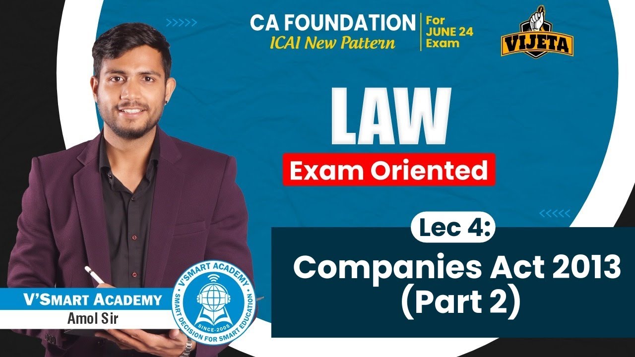 Demo Lec 4: CA Foundation Law | Vijeta Exam Oriented Batch for June 24 ...