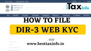 How to File DIR-3 Web KYC | Activate Your DIN | KYC of Directors | Live Process