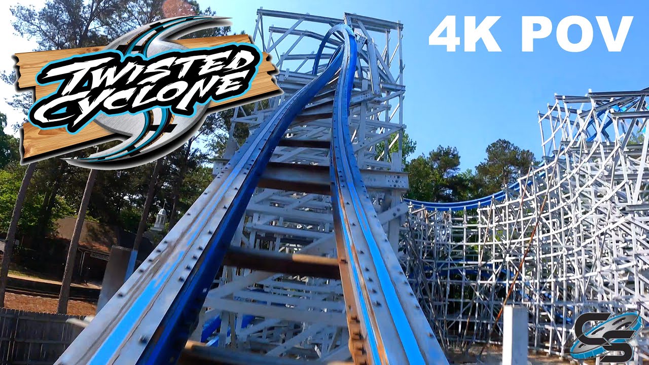 Twisted Cyclone OnRide POV Six Flags Over RMC Hybrid Coaster