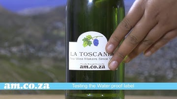 Waterproof Bottle Wine Labels Made by Label Paper from a V-Auto Label Cutting Machine