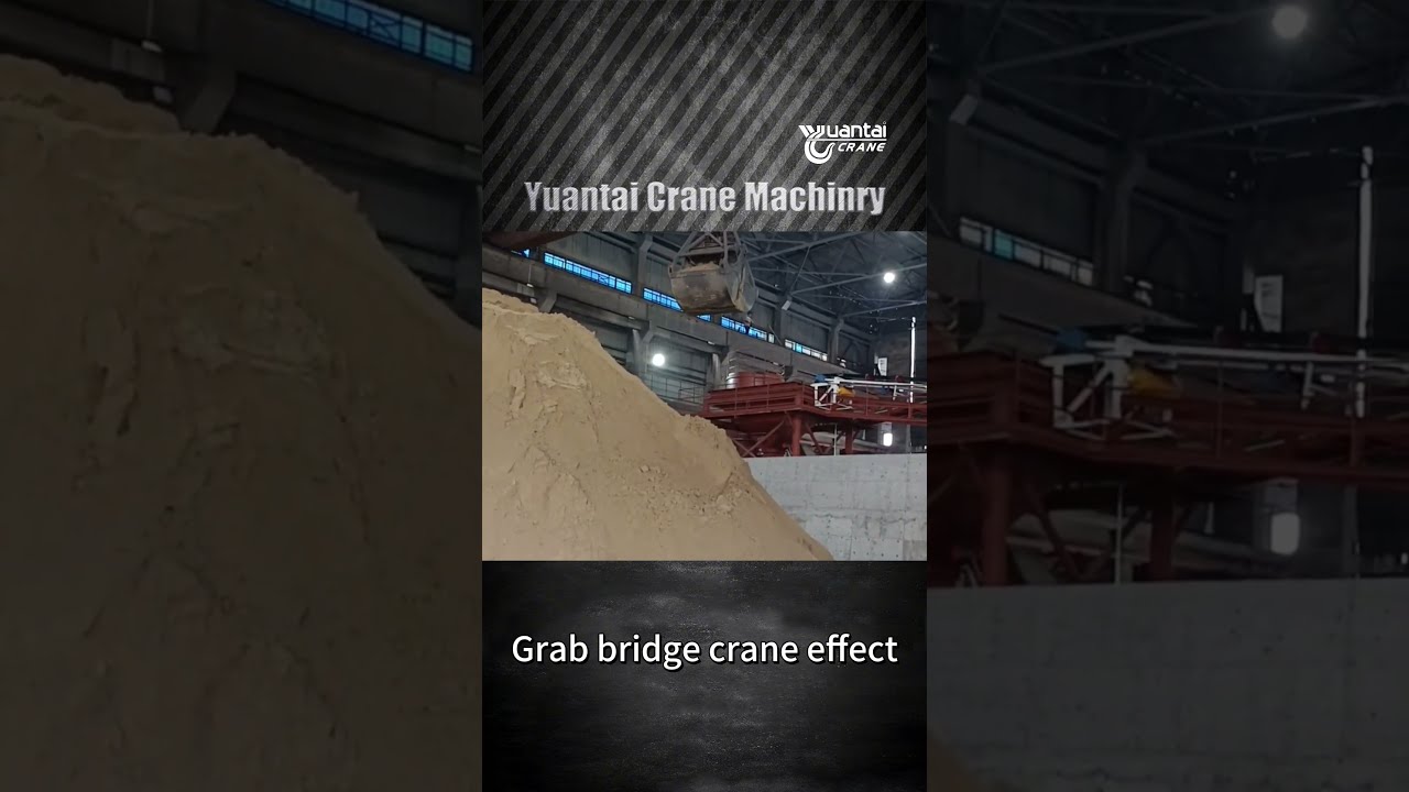 Grab Bucket Bridge Crane, A Powerfu Overhead Crane  with Grab Bucket for Sale