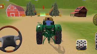 Tractor trolley transport gameplay |Tractor driving offroad trolley transport cargo screenshot 5