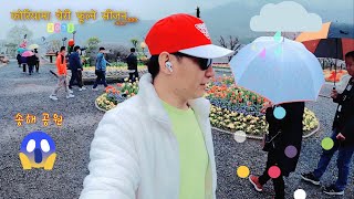 (벚꽃) कोरियामा चेरी फुलेर सेतै भयो। 송해 공원 (Songhe Park) Daegu 