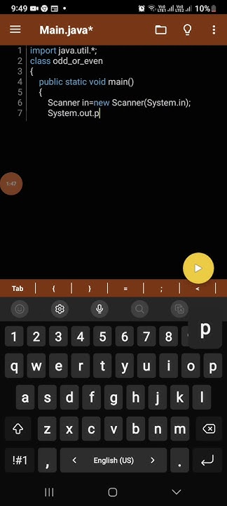 a program to find whether the entered number is odd or even#java#coding ...