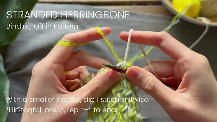 Stranded Herringbone Stitch Binding off in Pattern...