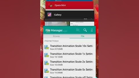 How to Slow to First Transition Animation Scale Setting on Symphony Phone