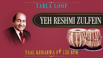 Yeh Reshmi Zulfein | Mohd. Rafi | Tabla Loop | F# 130 BPM | Tabla Loops | Keharwa Taal Loop |