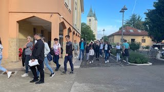 Wow ! So Many Pilgrims Early Sunday Morning in Medjugorje