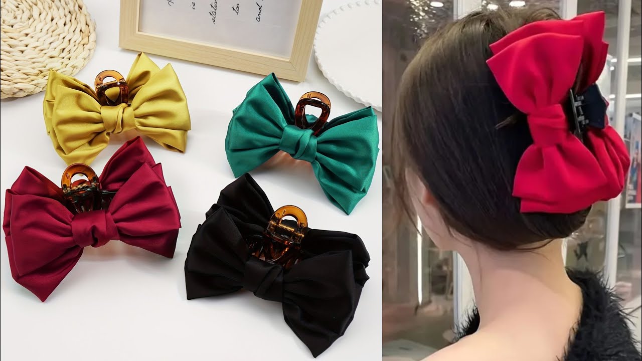 Bow decore hair claw✨hair bows✨diy hair clip  display picture 1