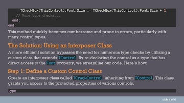 Mastering Font Property for Anonymous Controls in Delphi 10.4