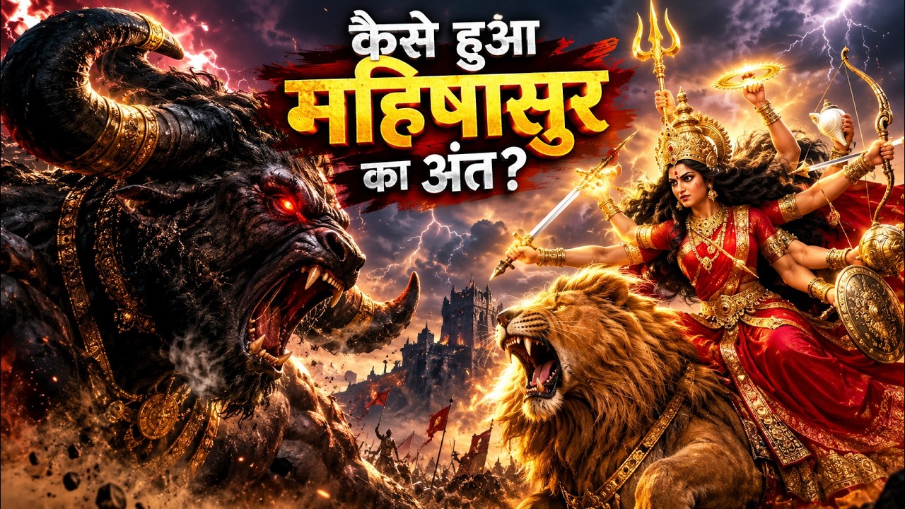 देवताओं की सारी शक्तियों से बनी दुर्गा ने महिषासुर का अंत कैसे किया? | Full Mythological Story