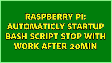 Raspberry Pi: Automaticly startup BASH script stop with work after 20min (2 Solutions!!)
