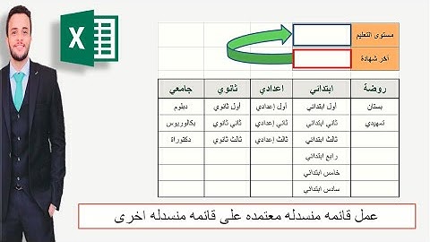 كيفية عمل قائمة منسدلة مرتبطه بقائمة منسدلة اخرى 🗒️⬅️ 🗒️ ( يوفر عليك الكثير من الوقت )