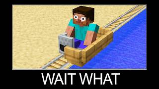 Minecraft Wait What meme part 18 (Crazy Steve)