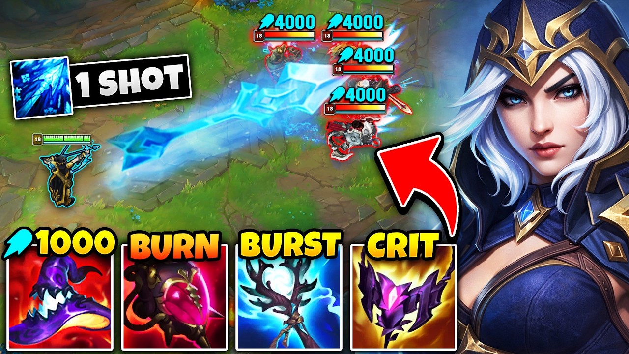 Ashe but I have 1000 AP and my Arrow just one shots you... (CROSS MAP NUKES)