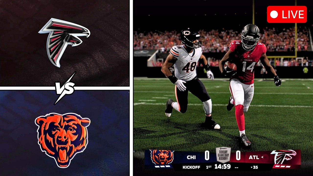 🔴 LIVE 🏈 Atlanta Falcons vs Chicago Bears / NFL Week 6 / Madden 27 Simulation!