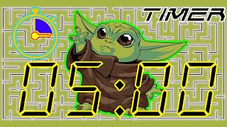 Timer - Maze Escape -0500 - 5 Minutes Countdown - Baby Yoda The Child Star Wars Satisfying Video
