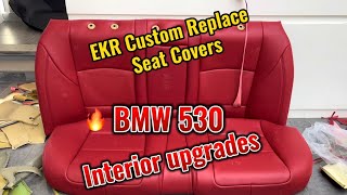 EKR custom-made replacement seat covers for old BMW 530 #ekr #ekrleather #ekrcover #ekrseatcover