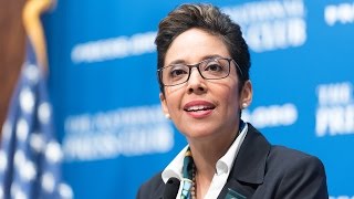 Girl Scouts CEO Anna Maria Chávez speaks at The National Press Club