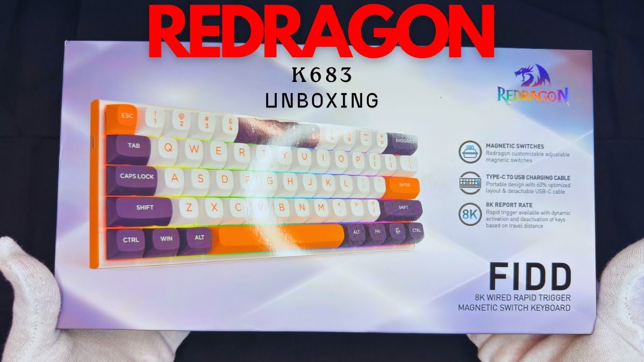Redragon K683 Rapid Trigger HE Keyboard Unboxing | 8K Polling, Hall Effect Switches