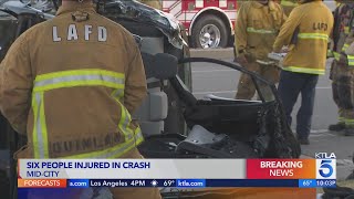 6 people injured in Mid-City rollover crash by KTLA 5 889 views 9 hours ago 30 seconds