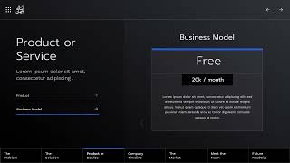 Interactive Business Presentation with a Modern Black Design