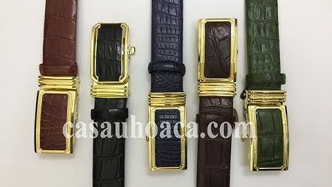 Dây thắt lưng da cá sấu hàng hiệu cao cấp chính hãng - Cá Sấu Hoa Cà