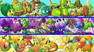 Tournament EVERY Green Vs Purple Vs Yellow/Orange Plants - Who Will Win? - PvZ 2 Team Plants